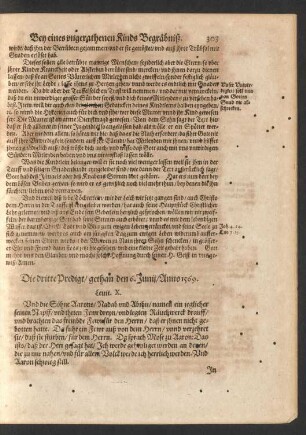 Die dritte Predigt/ gethan den 6. Junii/ Anno 1569.