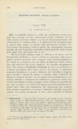 Sezione seconda: Diritto famigliare