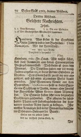 Dritter Abschnit. Gelehrte Nachrichten.