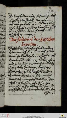 Das fundament der Gaistlichen Exercitien