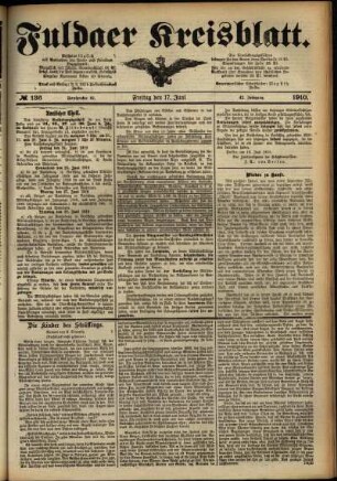 Ausgabe vom Freitag, den 17. Juni 1910.