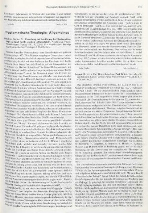 138-139 [Rezension] Paul Tillich