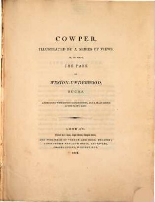 Cowper illustrated by a Series of Views
