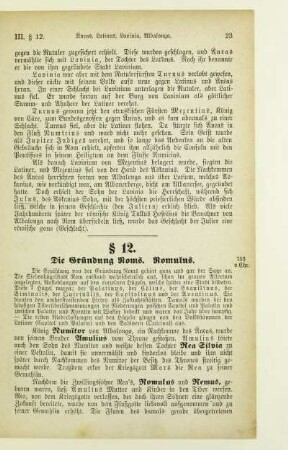 § 12. Die Gründung Roms. Romulus