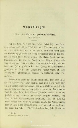 I.1. Ueber den Werth der Periodeneintheilung