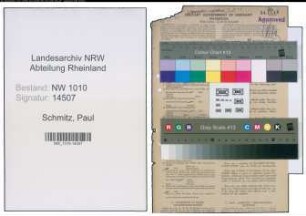 Entnazifizierung Paul Schmitz , geb. 18.09.1896 (Betriebspruefer)