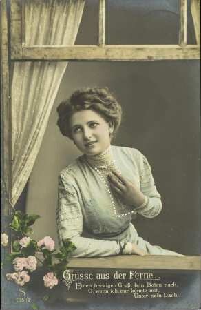 Grüsse aus der Ferne. - Einen herzigen Gruß, [...]