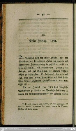 IX. Erster Feldzug. 1792