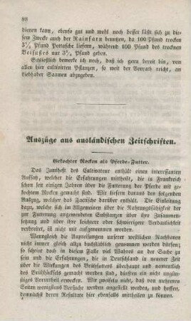 Auszüge aus ausländischen Zeitschriften.