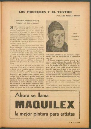 Los próceres y el teatro