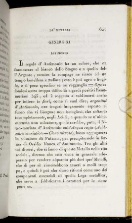 Genere XI. Antimonio.