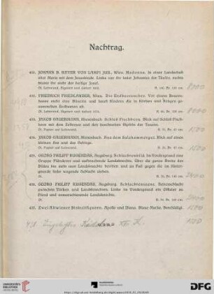 Nachtrag (Nr. 431-437)