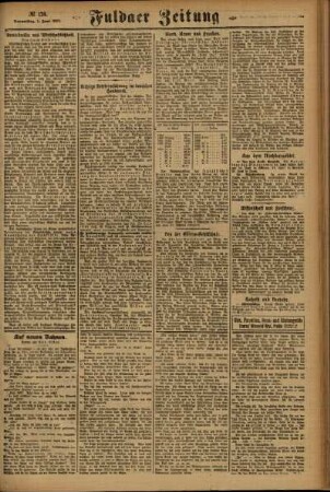 Zweite Ausgabe vom Donnerstag, den 07. Juni 1923.