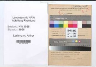 Entnazifizierung Arthur Lachmann , geb. 21.03.1893 (Beamter)