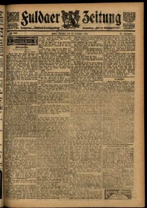 Zweite Ausgabe vom Montag, den 31. Oktober 1904.