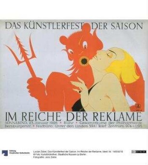 Das Künstlerfest der Saison. Im Reiche der Reklame