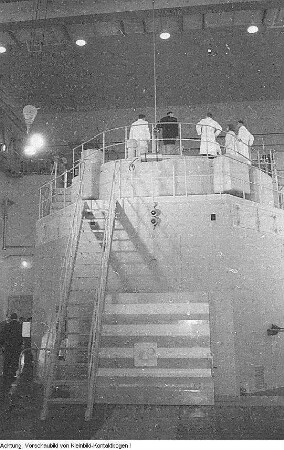 Dresden, Rossendorf. Atom-Reaktor Rossendorf, Januar 1958