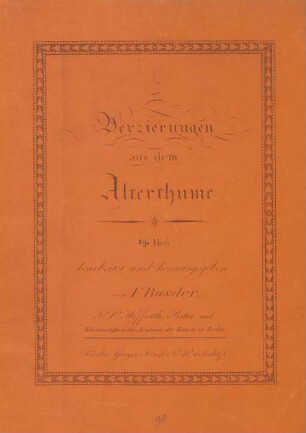 H. 19/21: Verzierungen aus dem Alterthume