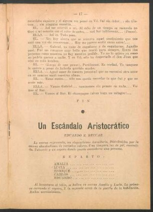 Un escándalo aristocrático