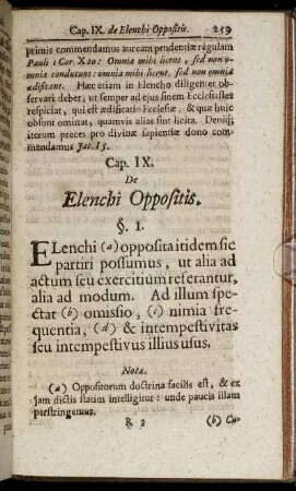 Cap. IX. De Elenchi Oppositis.