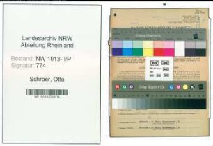 Entnazifizierung Otto Schroer , geb. 11.05.1890 ()