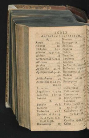 Index Auctorum Laudatorum.