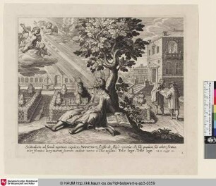 [Augustinus sitzt weinend unter einem Feigenbaum und hört eine Kinderstimme, die ruft: Nimm, lies!]