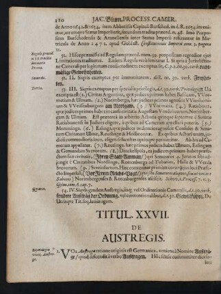 Titul. XXVII. De Austregis.