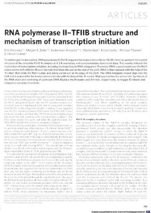 RNA polymerase II–TFIIB structure and mechanism of transcription initiation