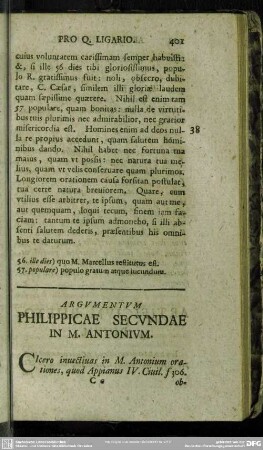 [In M. Antonium Philippica Secunda]