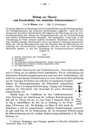Beitrag zur Theorie und Konstruktion von statischen Schweremessern