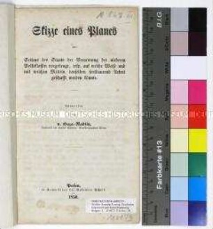 Druckschrift betreffend Armutsbekämpfung und Arbeitsbeschaffung