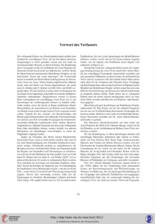 Vorwort des Verfassers
