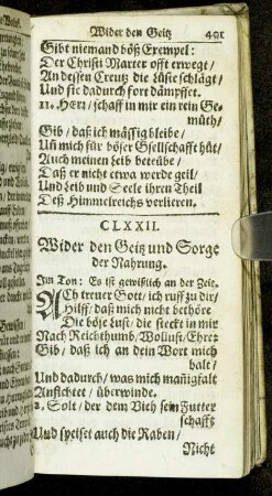 Wider den Geitz und Sorge der Nahrung.