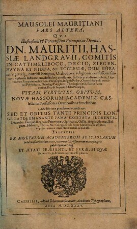 Mausolei Mauritiani Pars Altera