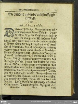 Die hundert und sechs und funffzigste Predigt