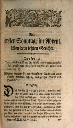 Neue Predigten auf alle Sonntage des ganzen Jahres : Des ganzen Predigtwerks fünften Jahrgangs ... Theil, 1