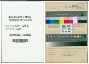 Entnazifizierung Auguste Sandbote , geb. 14.01.1910 ()
