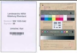 Entnazifizierung Karl Jonschel , geb. 24.05.1908 (Schlosser)