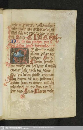 56r: Tierinitiale