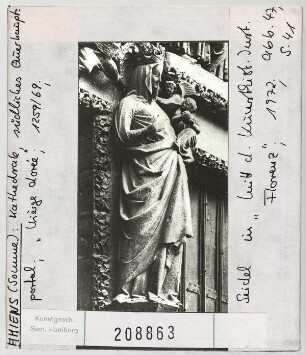 Amiens, Kathedrale: südl. Querhausportal, Vierge dorée
