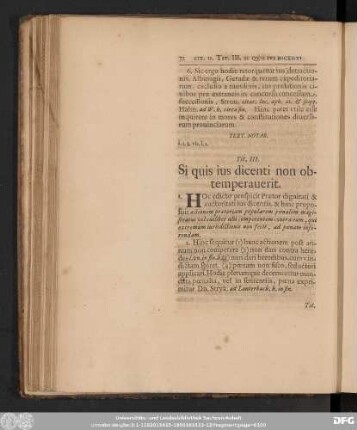 Tit. III. Si quis ius dicenti non obtemperaverit.