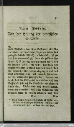 Achter Abschnitt. Von der Heilung der venerischen Geschwüre