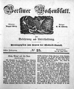 No. 25, Sonnabend, den 24. Juni 1837.