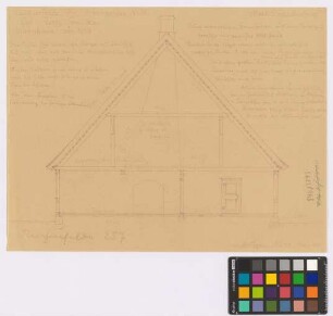 Reichenfelde (Kreis Königsberg/Neumark): Hof Nr. 18 Fritz Gericke. Wohnhaus (Querschnitt)