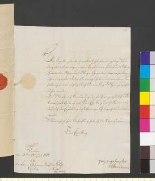 Brief von Schuckmann, Kaspar Friedrich von an Goethe, Johann Wolfgang von