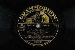 Der Wanderer : (Ich komme vom Gebirge her) / (Schubert)