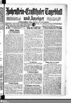 Hohenstein-Ernstthaler Tageblatt und Anzeiger : Hohenstein-Ernstthaler Zeitung, Nachrichten und Neueste Nachrichten ; Generalanzeiger für Hohenstein-Ernstthal mit Hüttengrund, Oberlungwitz, Gersdorf, Hermsdorf, Bernsdorf, ...