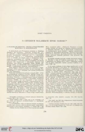 O czterech malarzach epoki baroku