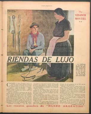 Riendas de lujo : Los cuentos gauchos de "Mundo Argentino"